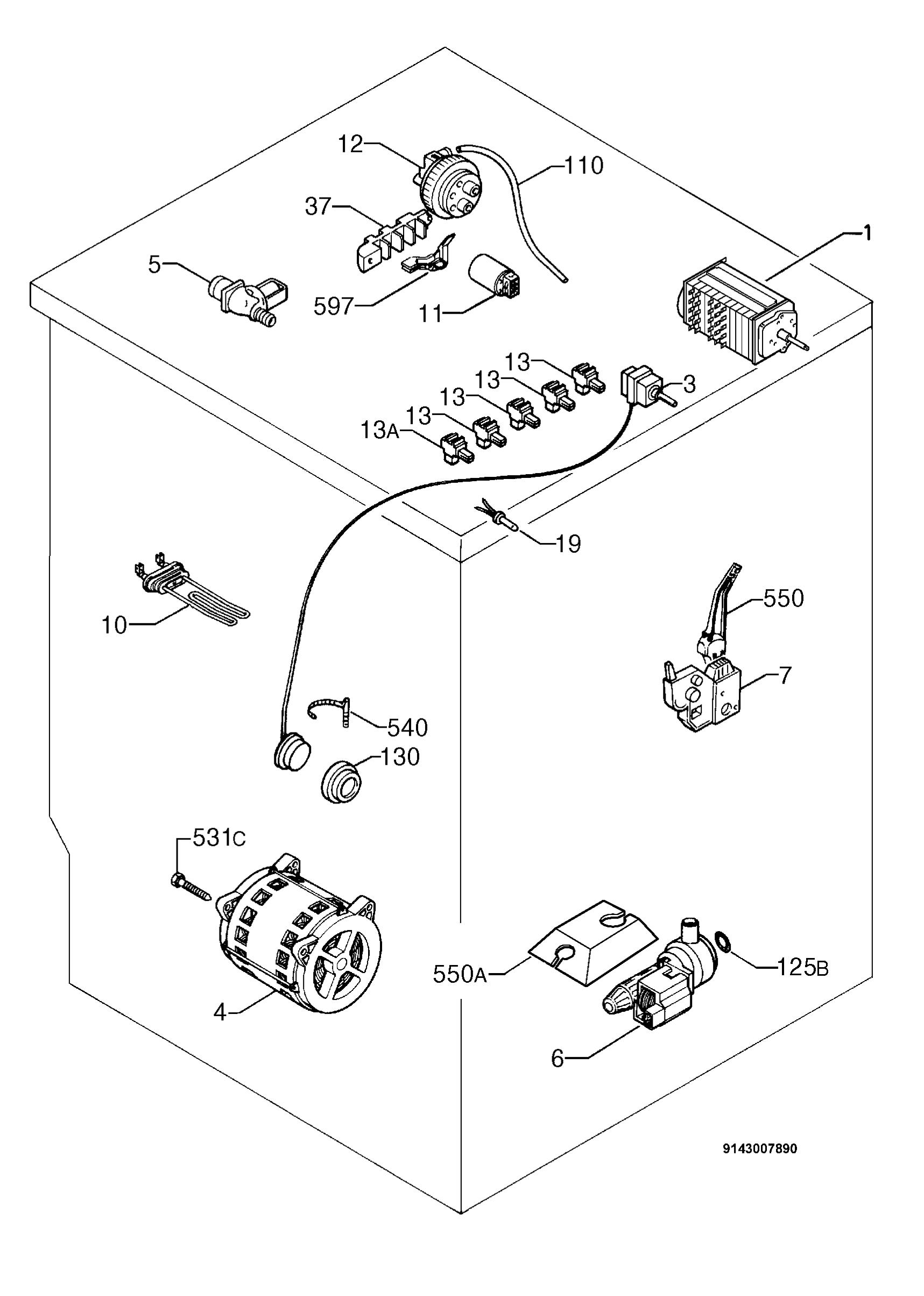 Explosionszeichnung Rex 91478975400 RL 65 V