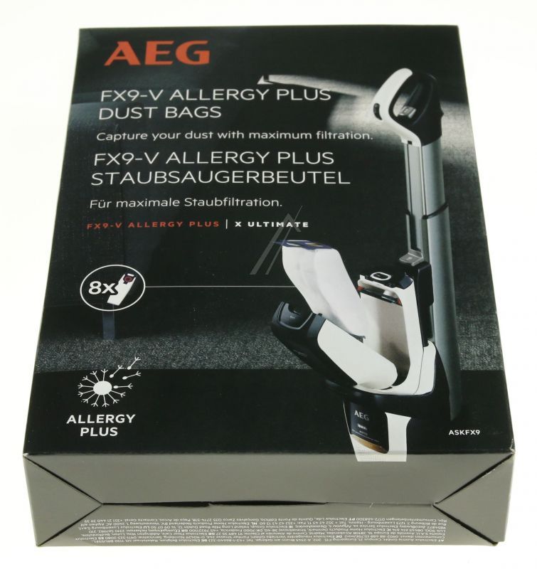 AEG Electrolux 9009230443 Staubsaugerbeutel - Askfx9 8xfx9 allergy plus bags