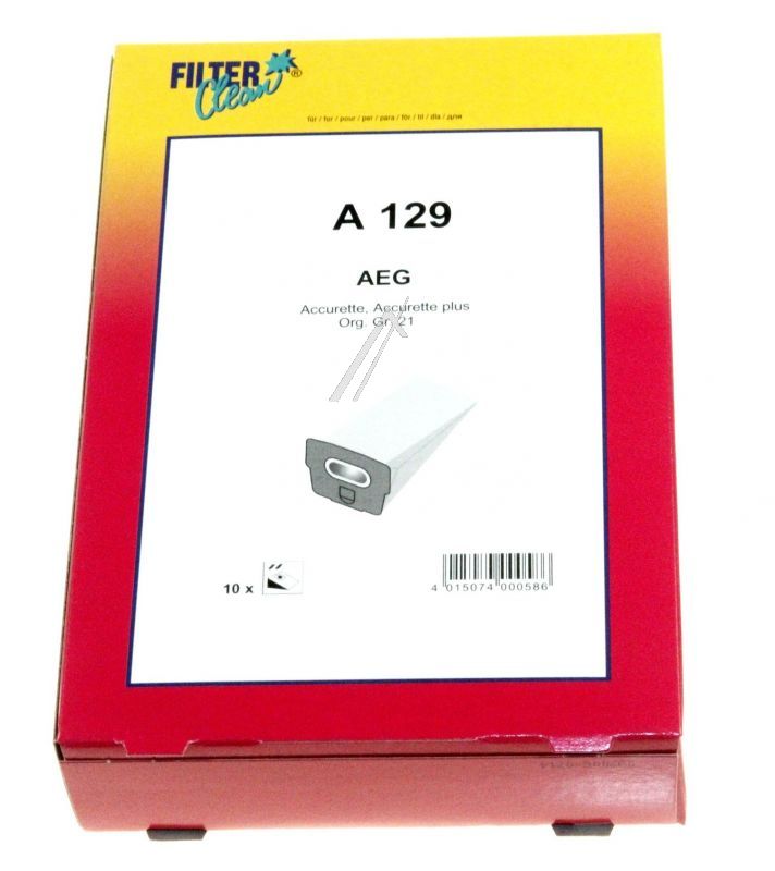 Filter Clean 000138K Staubsaugerbeutel - A129 staubsaugerbeutel 10stk