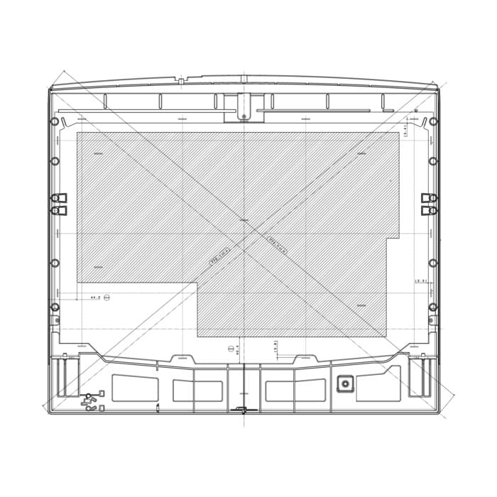 AEG Electrolux Deckel 140025652078 für Waschmaschine Gehäuse Oberteil 596.5x417 Ersatzteil