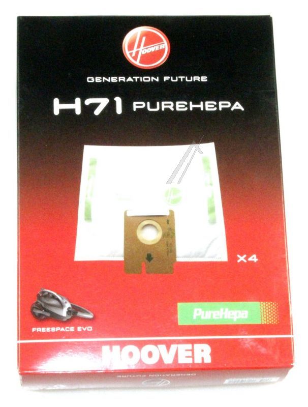Candy Hoover 35601069 Staubsaugerbeutel - H71 sac pure hepa, 4 stück