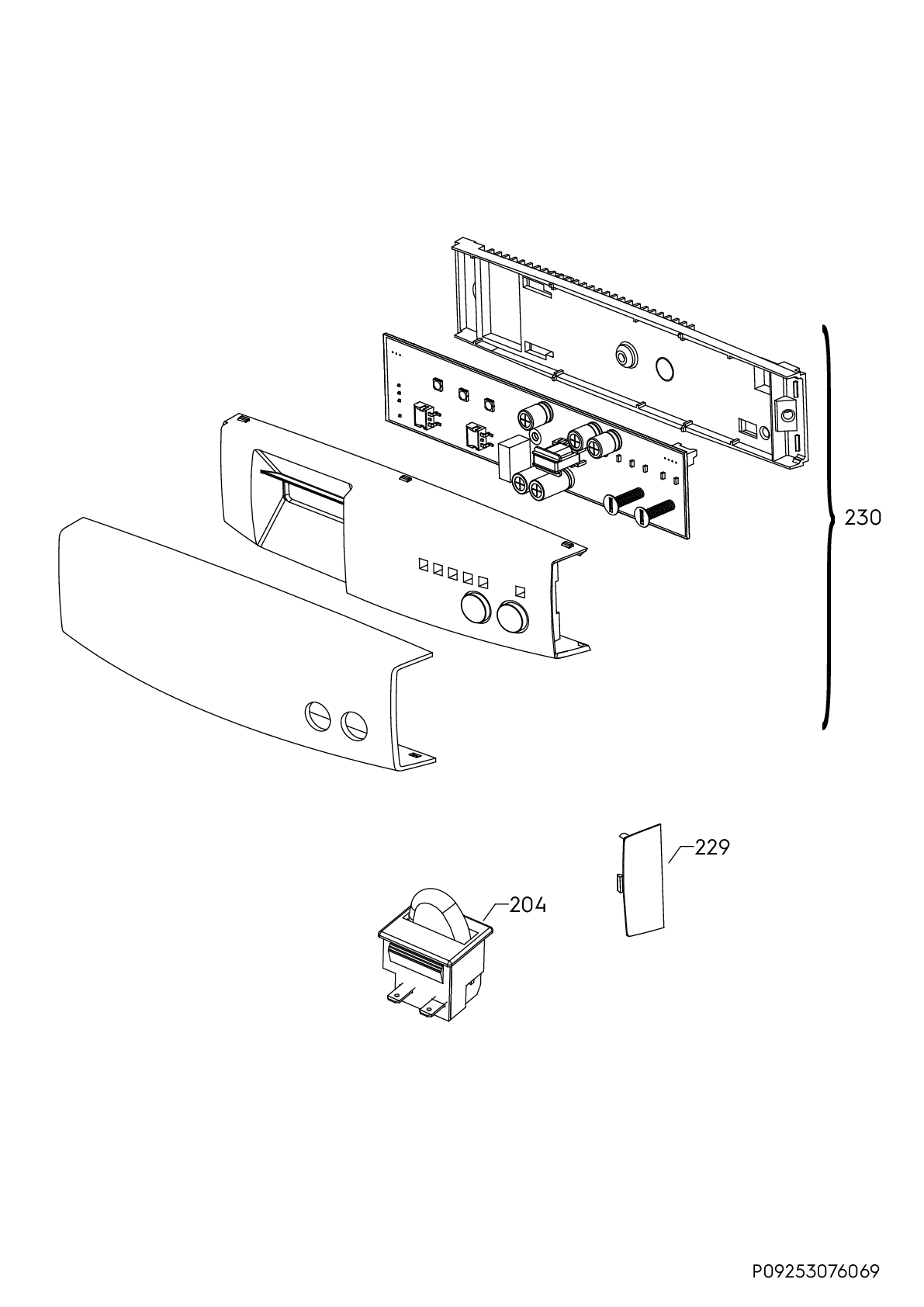Explosionszeichnung AEG 92550317602 SCB618F3LS