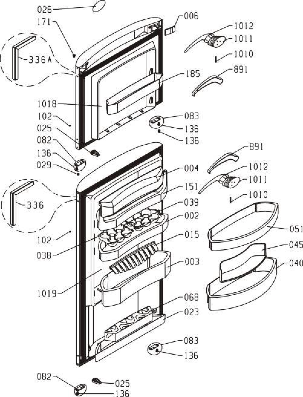 Explosionszeichnung Gorenje 197620 RF62309BK