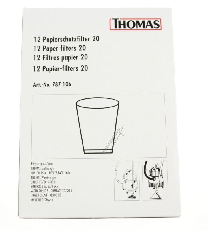 Thomas 787106 Motorfilter - Papierschutzfilter 20