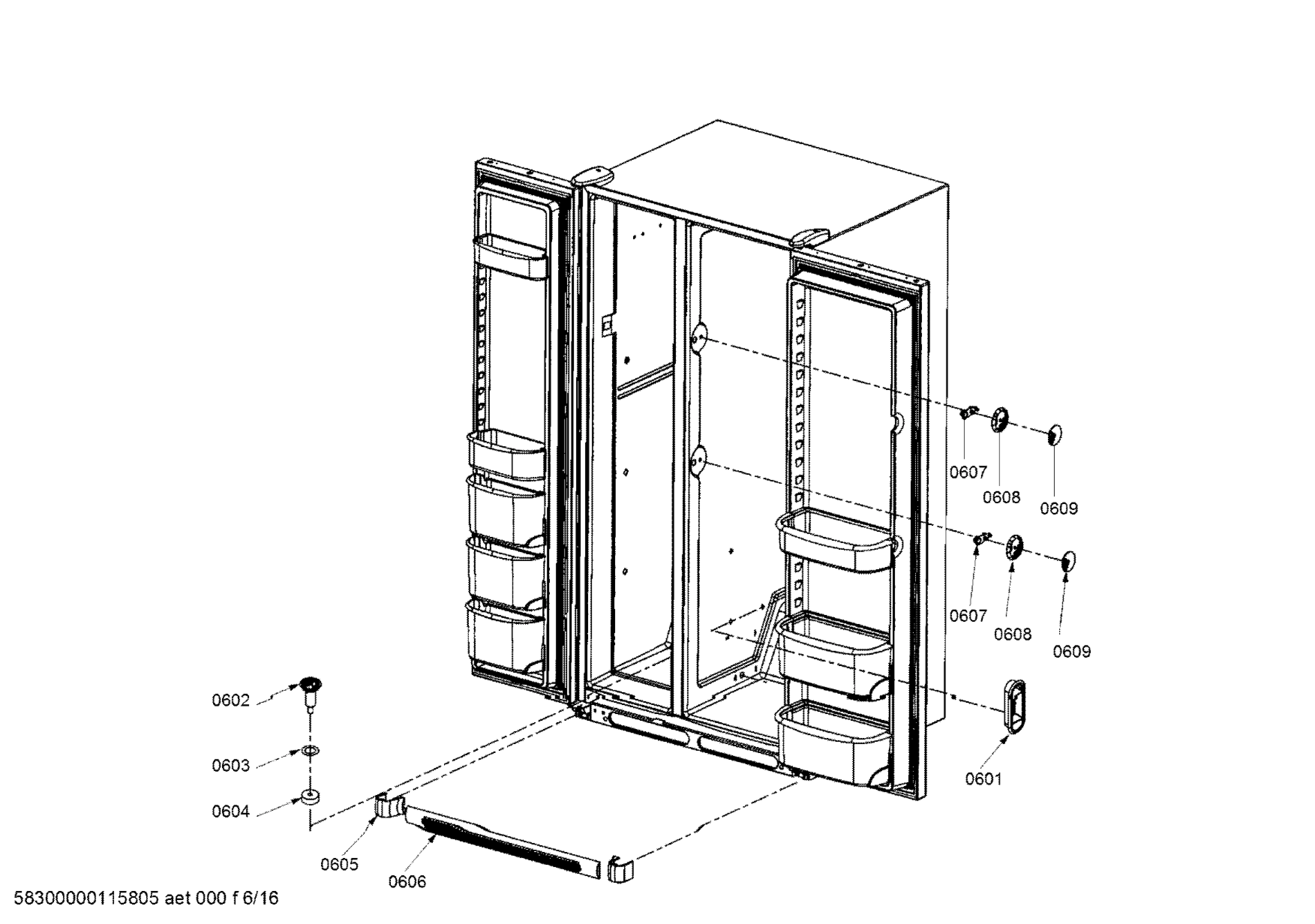 Explosionszeichnung Gaggenau RS495330/93 Explosionszeichnung Gaggenau RS495330/93