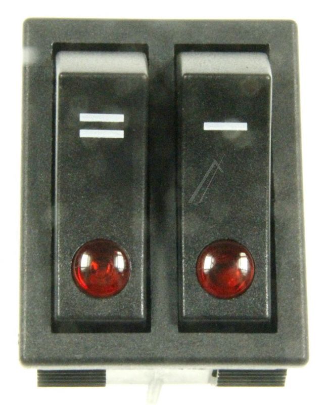 Delonghi 5108007600 Taster - Int doppio m.sr55(spia 85v)nero 250v16a