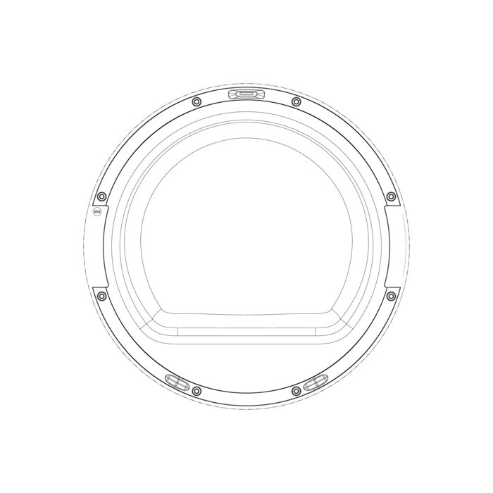 AEG Electrolux 8085508011 Tür - Aussentür,innenring,kunststoff