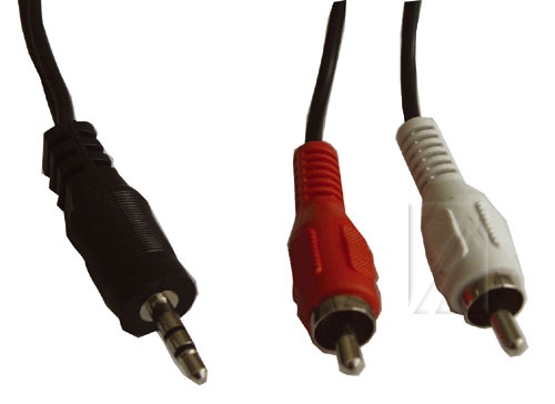 COM - 3,5mm-klinkenstecker/2xc stecker stereo 10m schwarz
