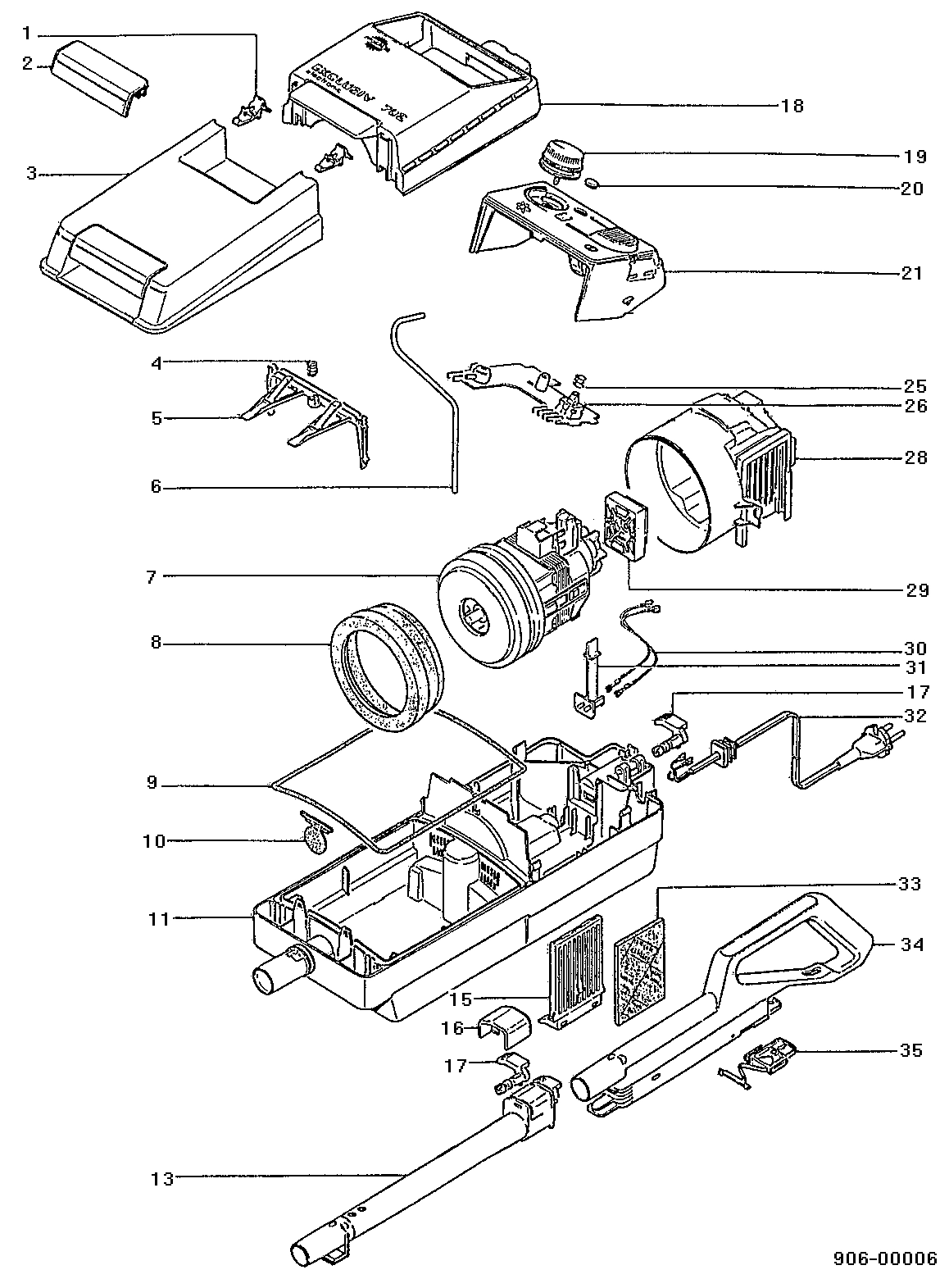 Explosionszeichnung Progress 90610100100 Exclusiv 702 Elektronik