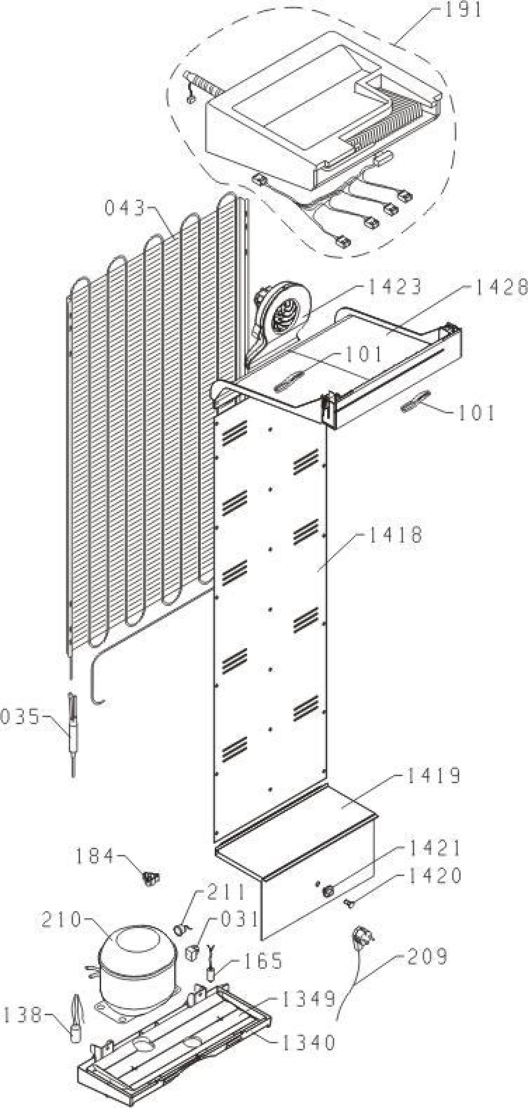 Explosionszeichnung Gorenje 495590 FN6192CW-L