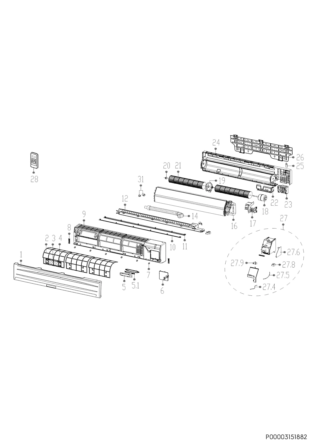Explosionszeichnung Frigidaire 95000929200 FS36N37BSCI