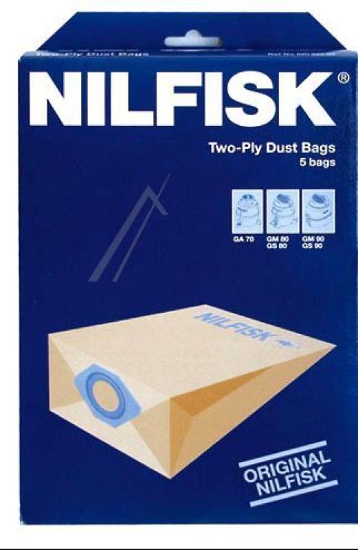Nilfisk 82095000 Staubsaugerbeutel - 5 papier-staubbeutel 9,75 l gs/gm80