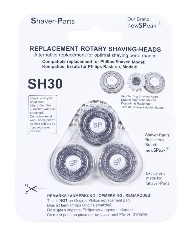 Newspeak Scherkopf - Scherkopf-set alternativ für philips sh30 für series 1000 + 3000