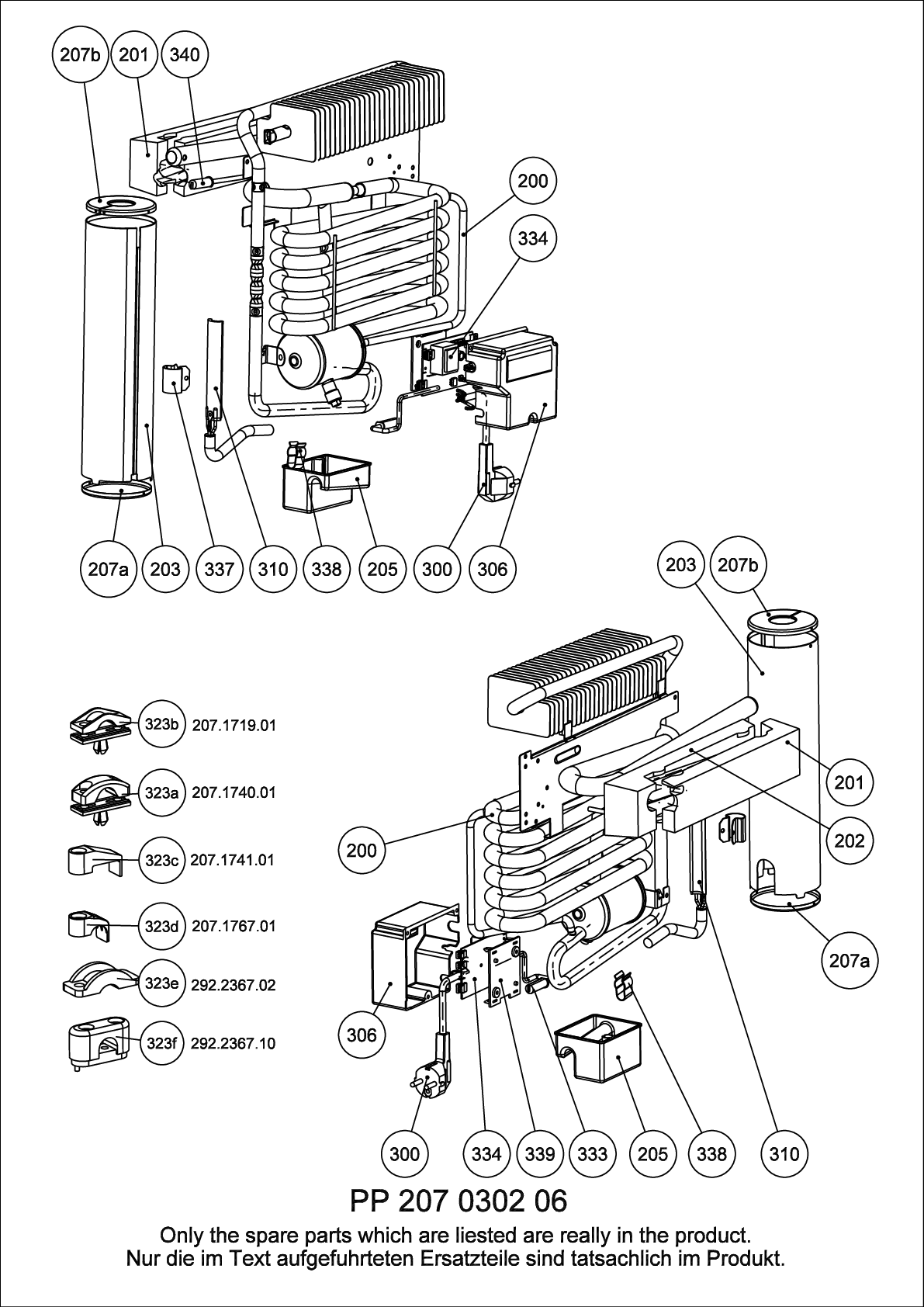 Explosionszeichnung Dometic 921251582 RA141D