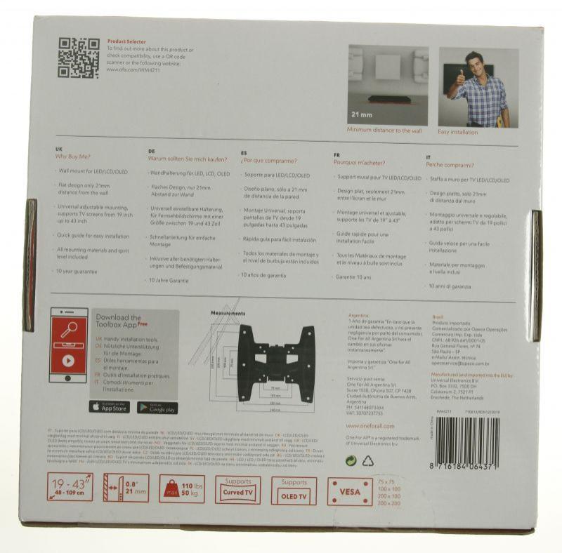 One for all WM4211 TV-Wandhalterungen - Solid line tv - wandhalter vesa 200 - fest