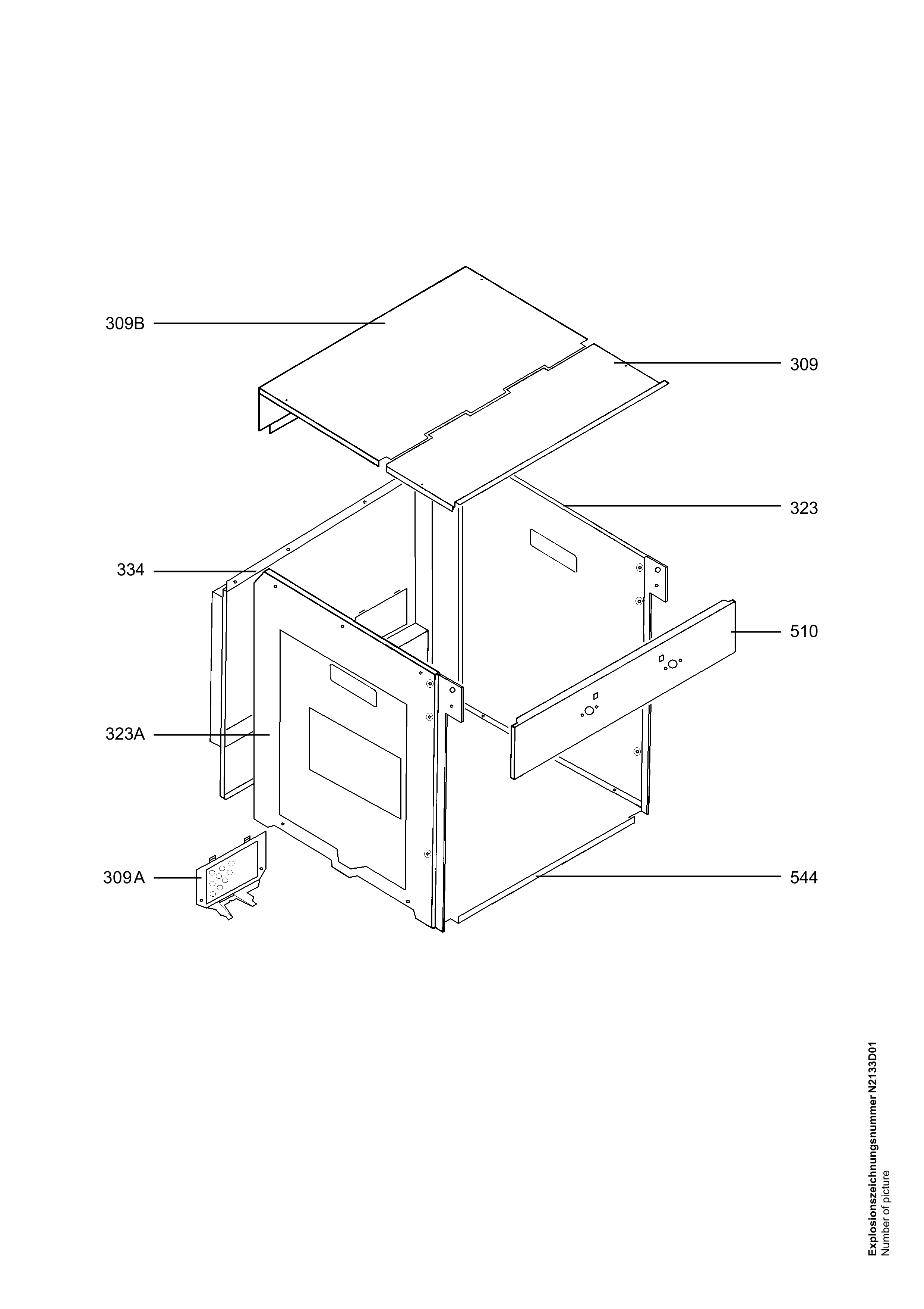 Explosionszeichnung AEG 94418163200 CB3000-1-M EURO