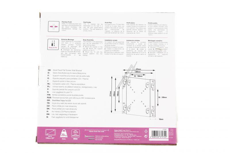 Vivanco 37970 TV-Wandhalterungen - Bfi 6020 tv wandhalterung, flach, vesa 200, 20kg
