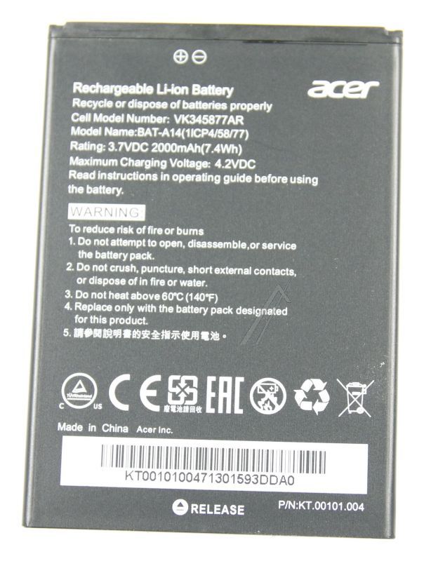 Acer KT00101002 GSM Akku - Vk345877ar li-ion akku