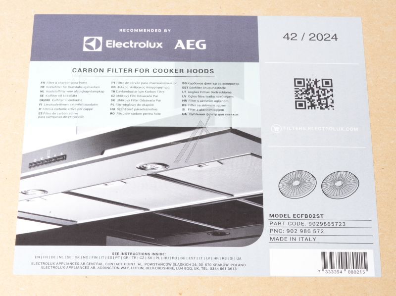 AEG Electrolux 9029865723 Kohlefilter - Odourclean standard carbon filter
