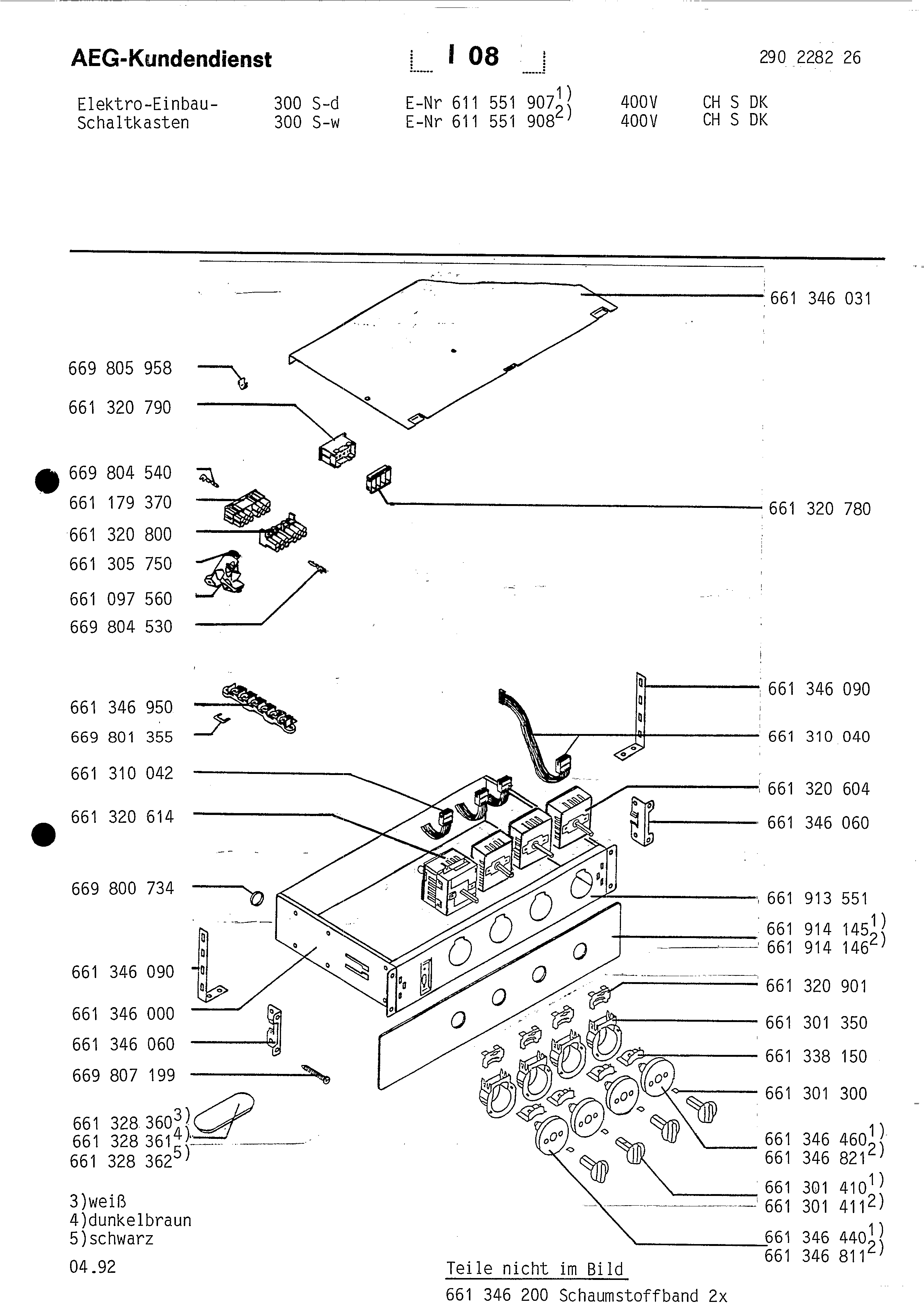 Explosionszeichnung AEG 61155190700 300S-D CHSDK