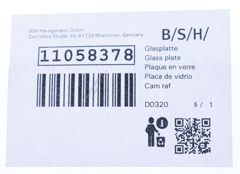 BSH Bosch Siemens 11058378 Glasplatte - Glasplatte