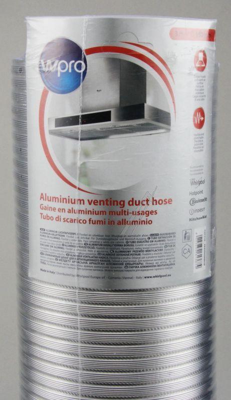 Whirlpool Indesit 484000008638 Abluftschlauch - C00385621 cht350, aluminium abluftschlauch d=150 mm / 3 meter