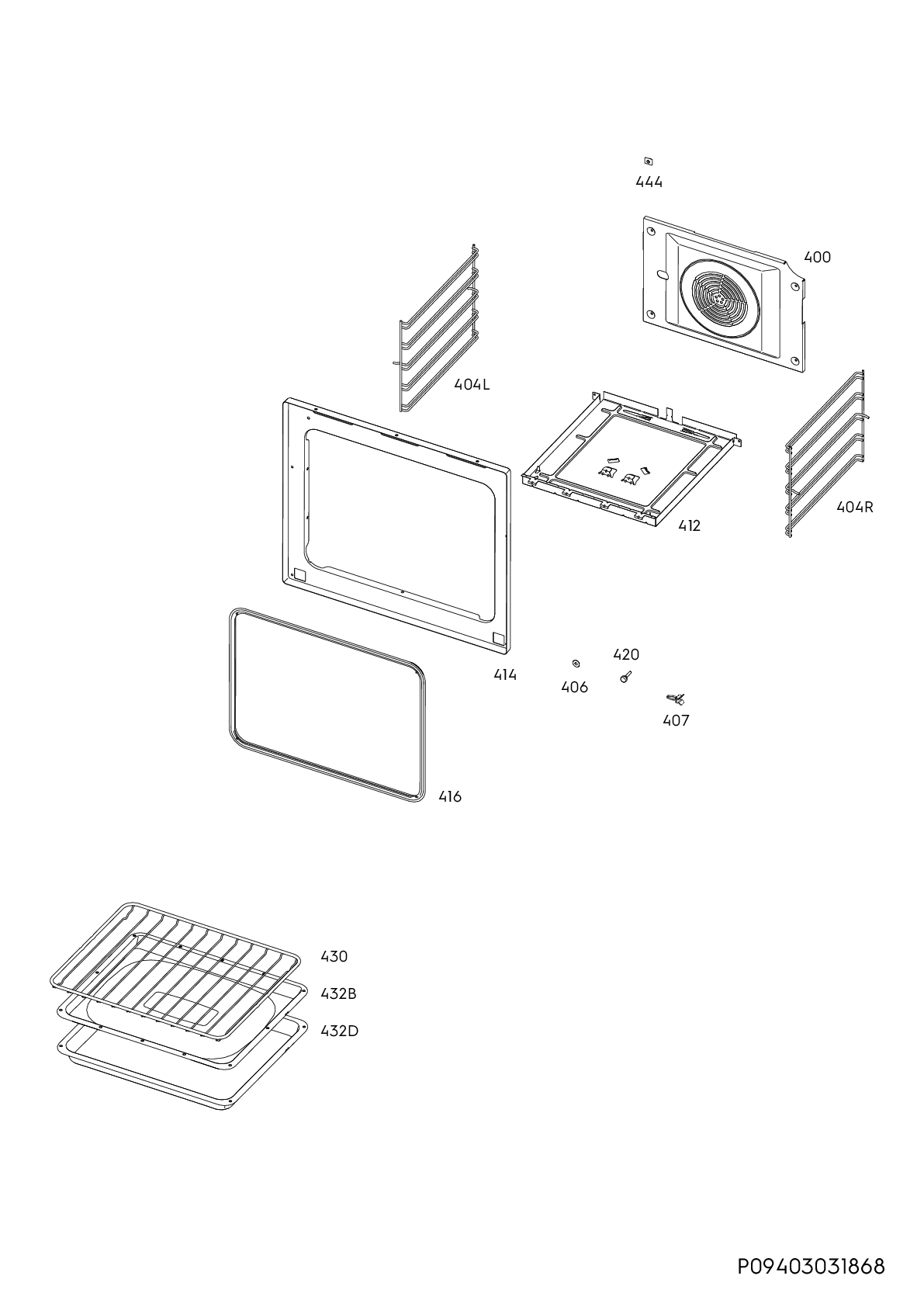 Explosionszeichnung AEG 94794151800 EKI64409SW