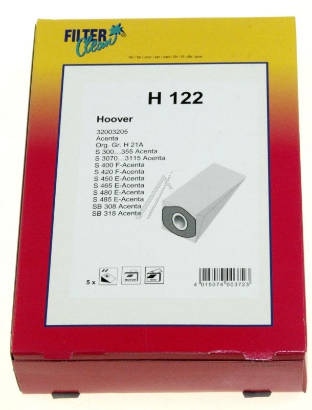 Filter Clean 000155K Staubsaugerbeutel - H122 staubsaugerbeutel 5stk