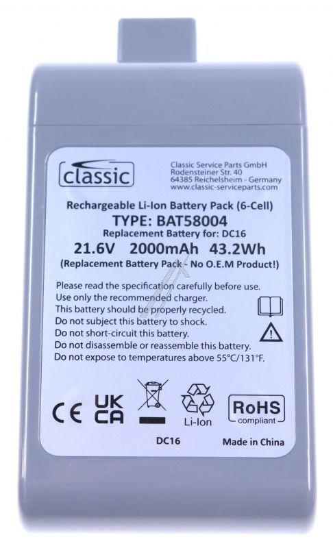Dyson DC16 Akku für Staubsauger Battery Pack 21,6v-2000mah wie Dyson Ersatzteil