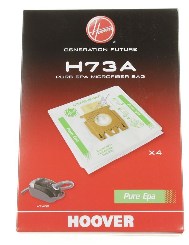 Candy Hoover 35601738 Staubsaugerbeutel - H73a staubbeutel microvlies 4 stück pure dpa athos lwn