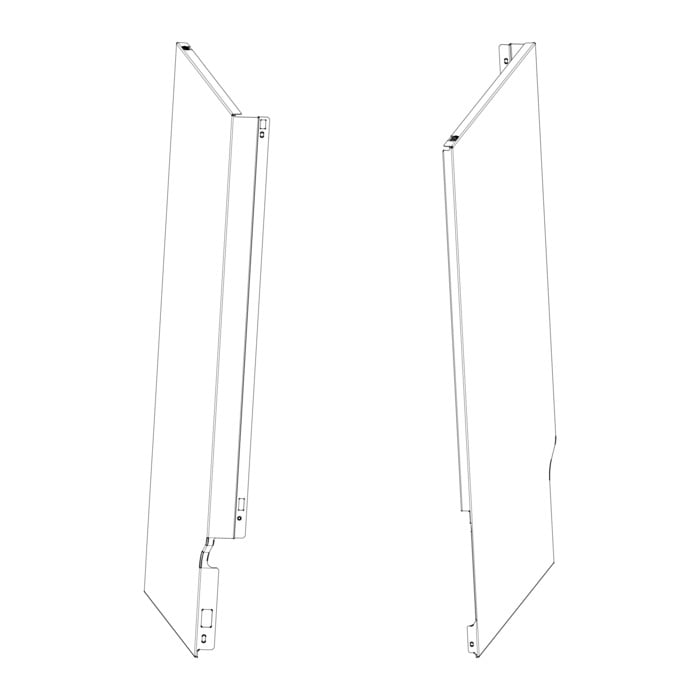 AEG Electrolux 140043274111 Gehäuse Seitenteil - Seitenwand,verzinkt,links,519x