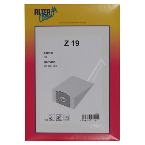 Filter Clean 000818K Staubsaugerbeutel - Z19 staubsaugerbeutel inhalt: 5+1+1