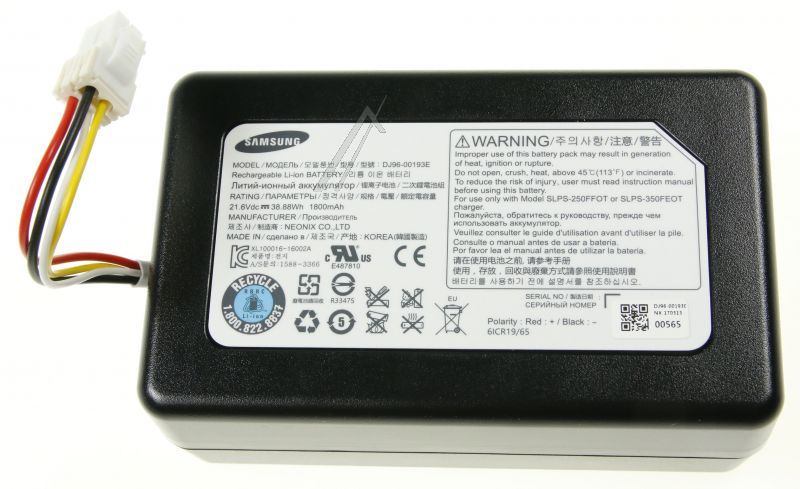 Samsung DJ9600193E Staubsaugerakku - Dj96-00193e assy battery li ib,liion,21.6v,1800mah,