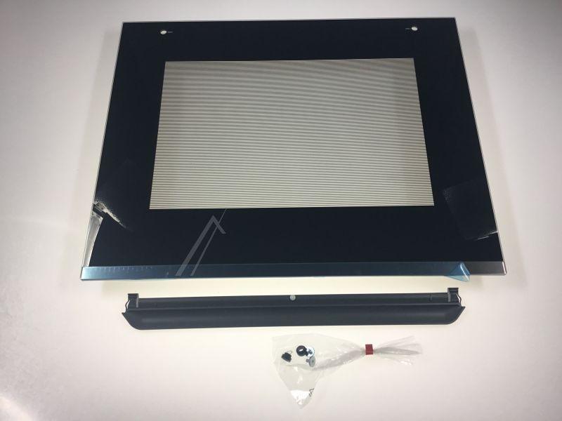 BSH Bosch Siemens 00776107 Aussenscheibe - Frontglascheibe, schwarz,rvs mit geklebten kunststoffp