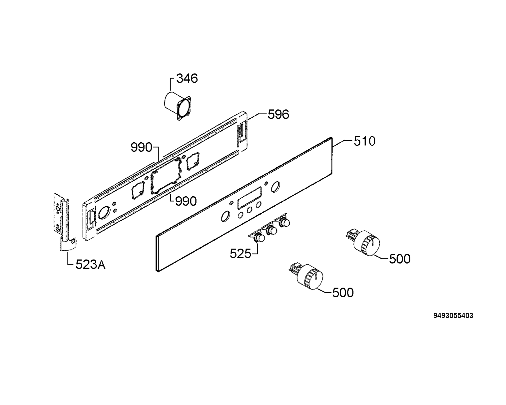 Explosionszeichnung Ikea 94971305000 FOV10P
