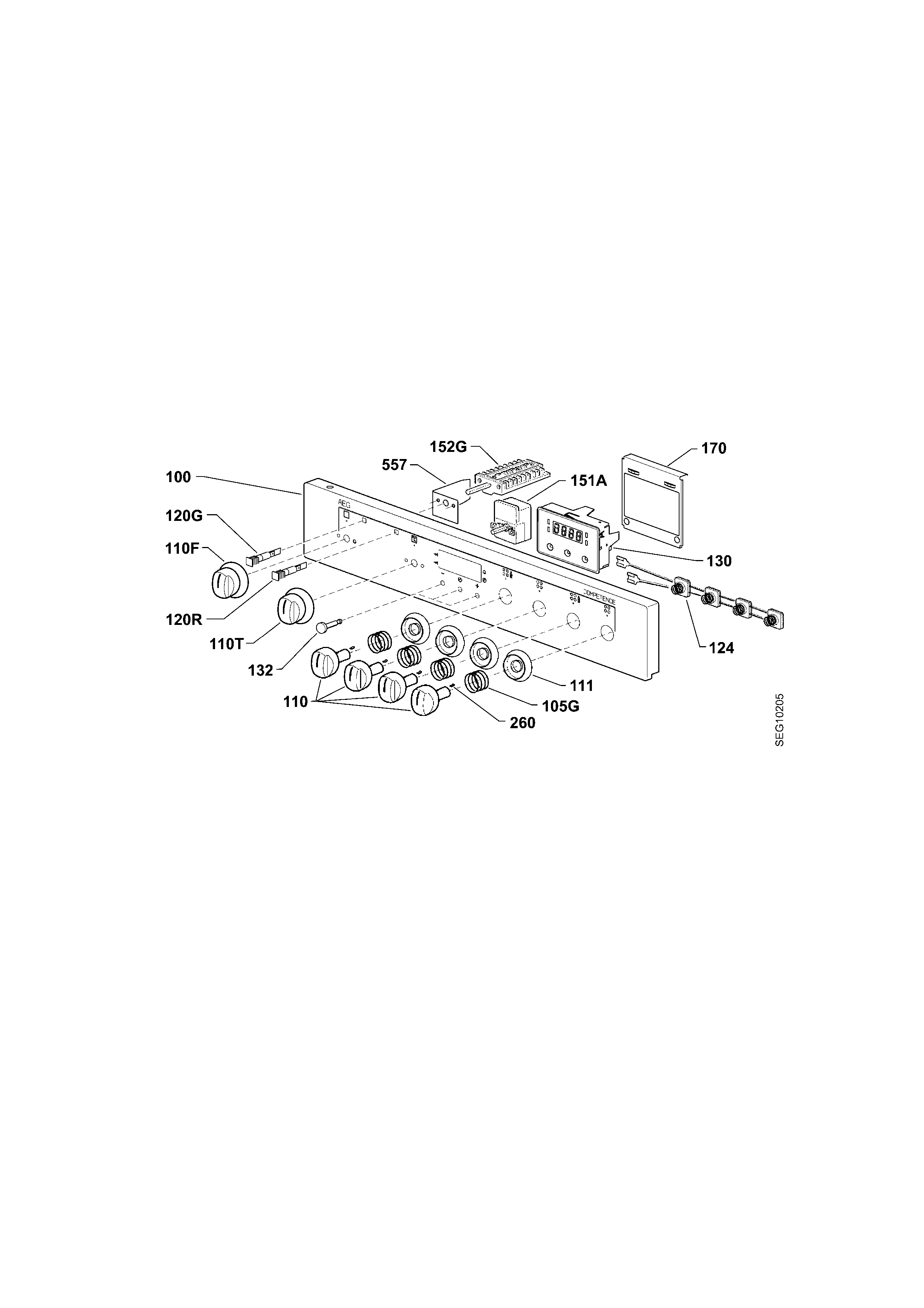 Explosionszeichnung AEG 94316602800 Competence C 3100-1 W