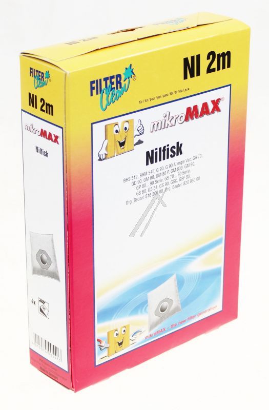 Filter Clean FL0252K Staubsaugerbeutel - Ni2m mikromax beutel 4 stck