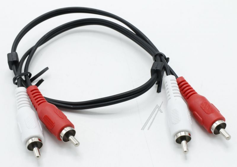 COM Cinchkabel - 2xc stecker/2xc stecker stereo 0,5m schwarz-rot