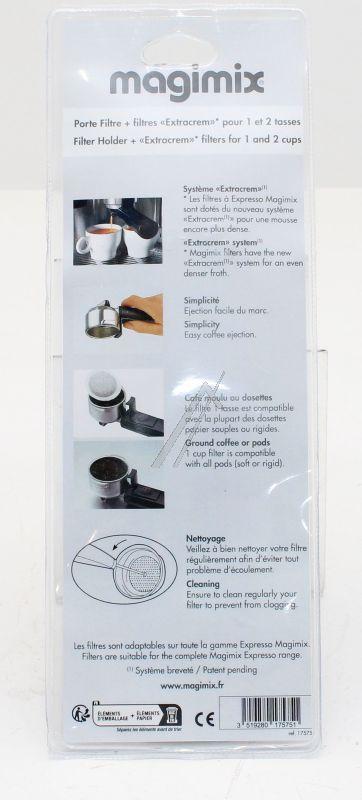 Magimix 17575 Siebträger - Porte-filtre expresso v2 + filtres