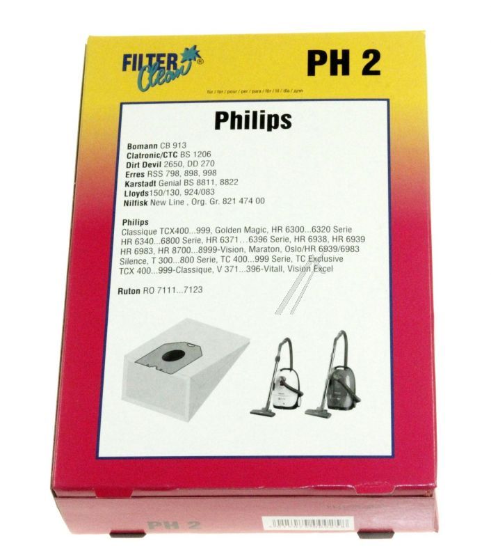 Filter Clean 000025K Staubsaugerbeutel - Ph2 000025-k staubsaugerbeutel inhalt: 6+1+1