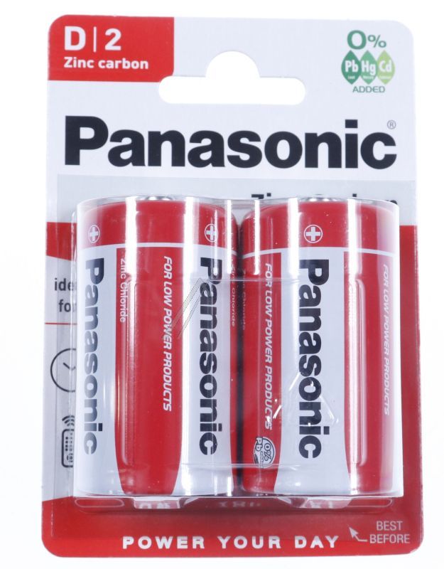 Panasonic R20RZ2BPA Mono Standardbatterie - R20rz/2bp a zink-kohle batterie d 1,5v 2er blister