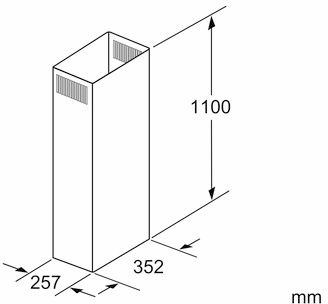 BSH Bosch Siemens 00704539 - Dhz1246 kaminverlängerung