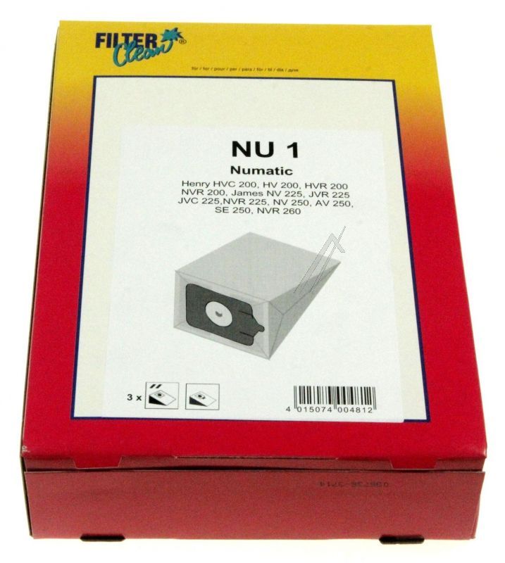 Filter Clean 000278K Staubsaugerbeutel - Nu1 staubsaugerbeutel 3stk.