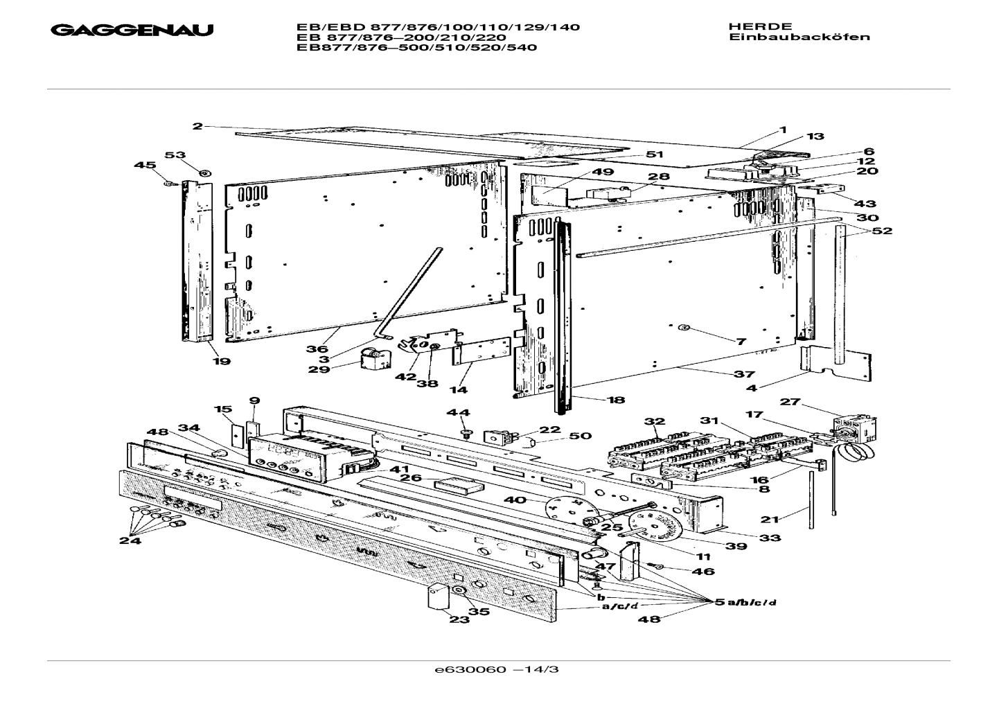 Explosionszeichnung Gaggenau EB876110(00) Explosionszeichnung Gaggenau EB876110(00)