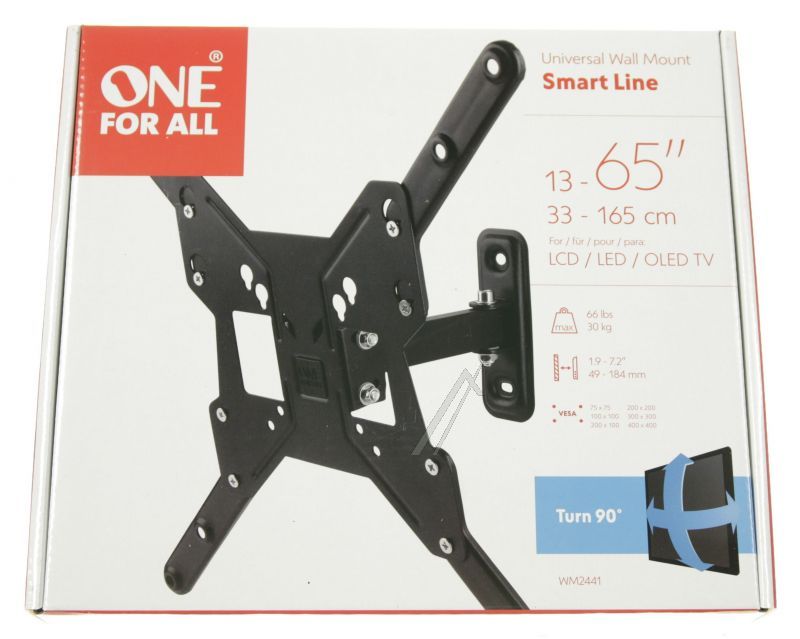 One for all WM2441 TV-Wandhalterungen - Smart line tv - wandhalter vesa 400 - neig- und schwenkbar