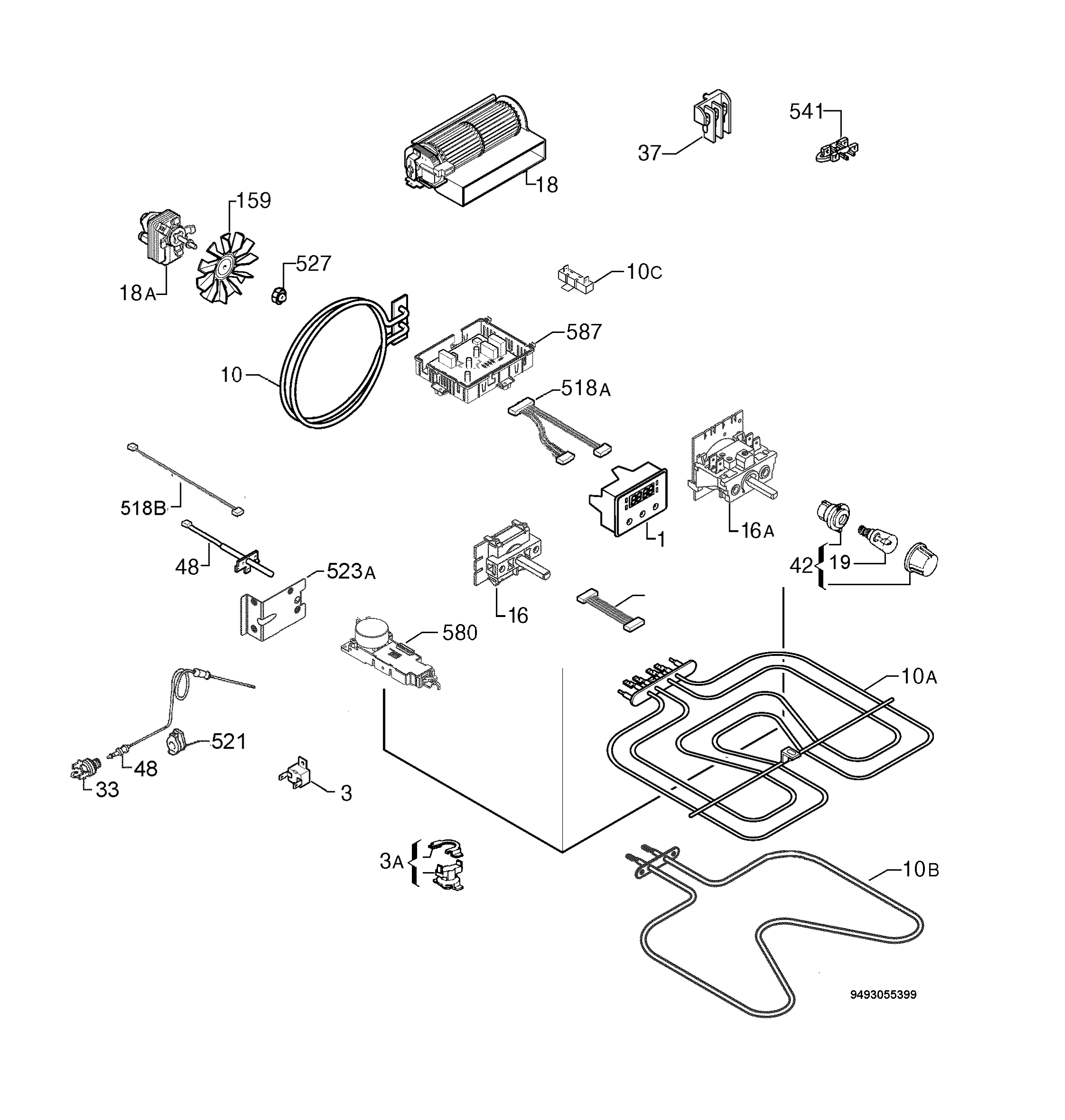 Explosionszeichnung Ikea 94971305000 FOV10P