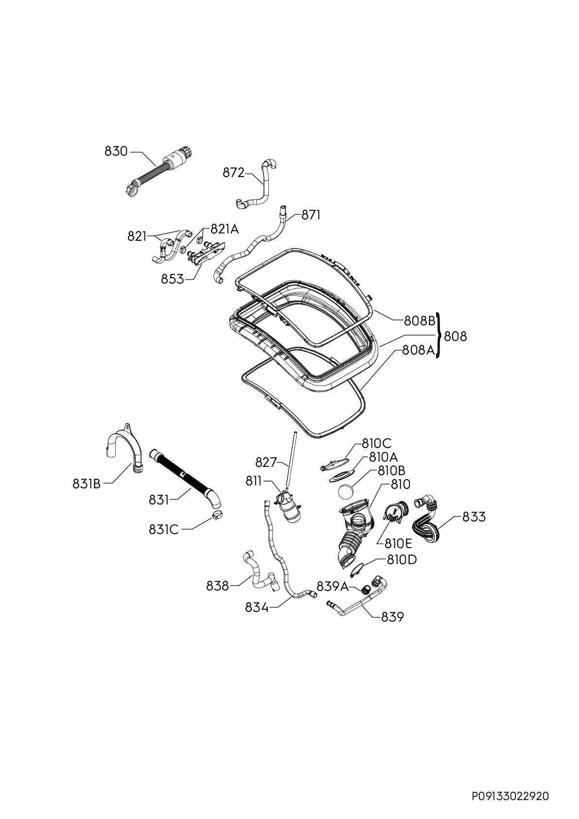 Explosionszeichnung AEG 91312385002 LTX8C373E