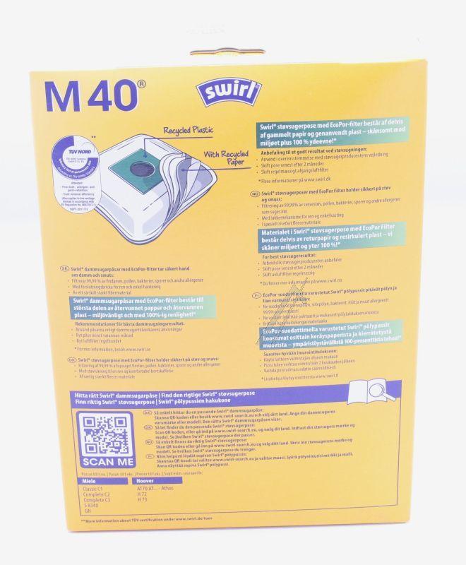 Melitta 6778492 Staubsaugerbeutel - M40 / 99753 staubsaugerbeutel mp airspace green line, 4 stück