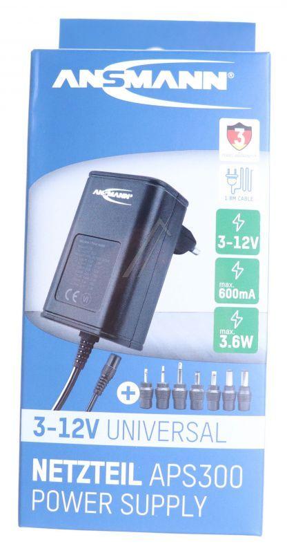 Assmann 12010021 - Aps 300 1201-0021 steckernetzteil passend für universal 3-12vdc, inkl. 7 versch. stecker