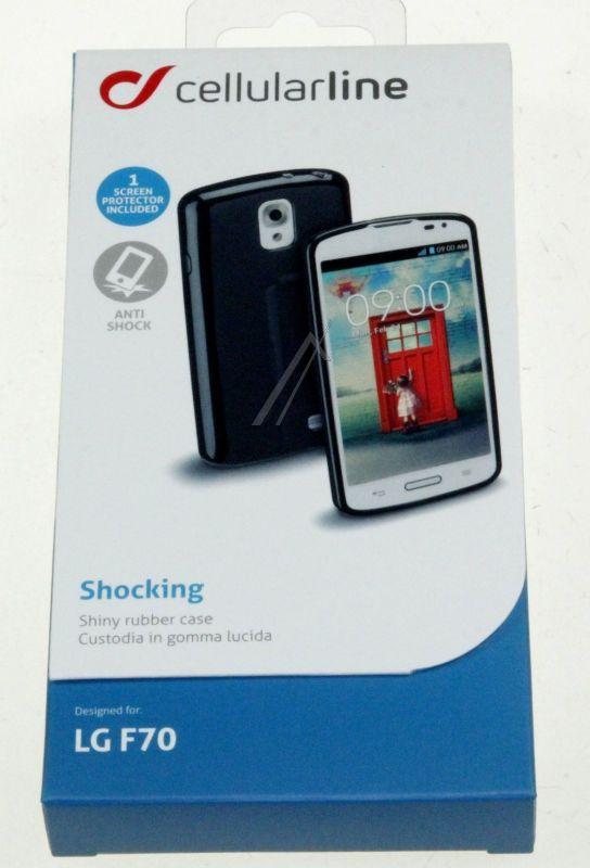 Cellular Line 36125 - Shcklgl90k tpu backcover incl. film for passend für lg f70, black